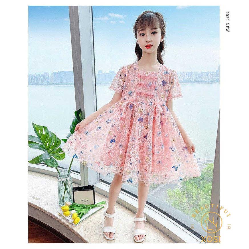 子供服 ワンピース 160 韓国子供服 キッズ 女の子 半袖 ワンピース 綿 春夏 子供ドレス 結婚式 誕生日 七五三 お姫様 ベビー服 おしゃれ 可愛い 新作|xosi|10