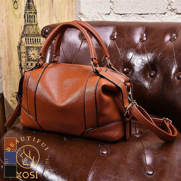 ハンドバッグ 本革 2way 3wayバッグ ショルダーバッグ トートバッグ ボストンバッグ トートバッグ ナチュラル 2way 3wayバッグ ブラック お洒落 Bab12 ハンドバッグ 合わせやすい Xosi 0507bag0539 ネイビー きれいめ 期間限定限定