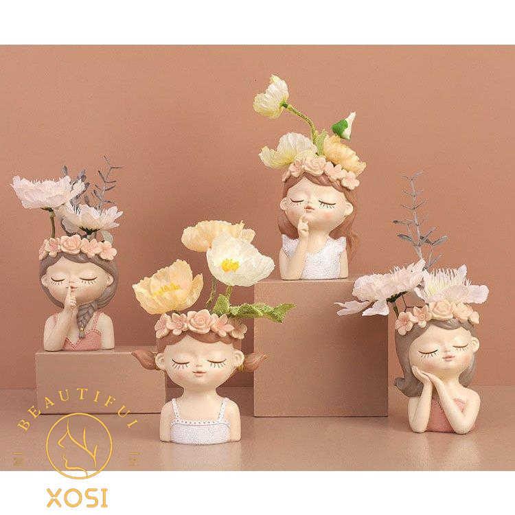 植木鉢 花瓶 プランター おしゃれ 鉢植え 花 栽培 プレゼント ギフト 通販 かわいい ガーデニング ベージュゴージャス 華やか 重厚感 Amt14 輸入