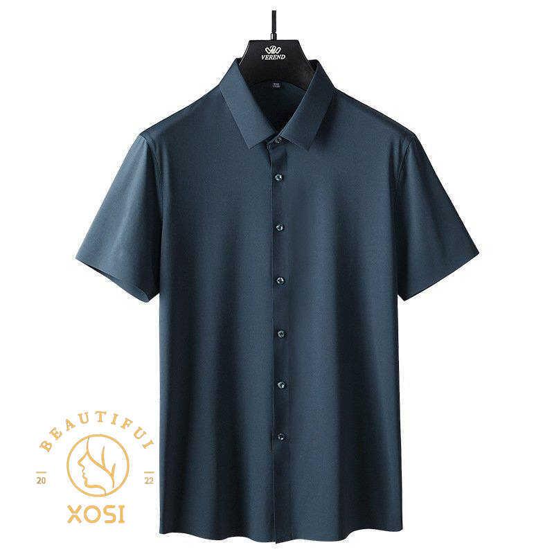 ビジネス対応 白シャツ ワイシャツ ドレスシャツ メンズ 半袖 無地 ストレッチ 滑らかい 柔らかい ノーアイロン 形態安定 上質 父の日ギフト 大切な人へのギフト探し