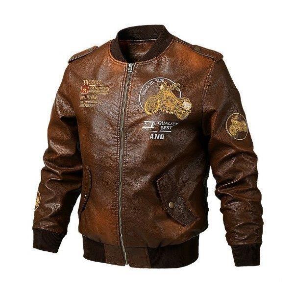 メンズ 革ジャケット ライダースジャケット Pu ジップアップ 春 秋 19新作 カジュアル バイクジャケット ブラウン ブラック グリーン 父の日ギフト 春の新作続々