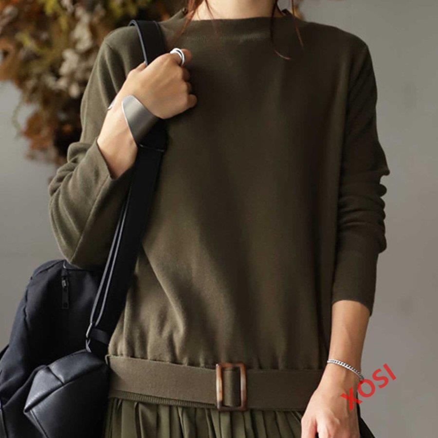 ワンピース レディース 40代 きれいめ 冬 50代 長袖 秋 30代きれいめ ゆったり 体型カバー マキシ 韓国風 上品 着痩せ Ol 大きいサイズ 福袋セール