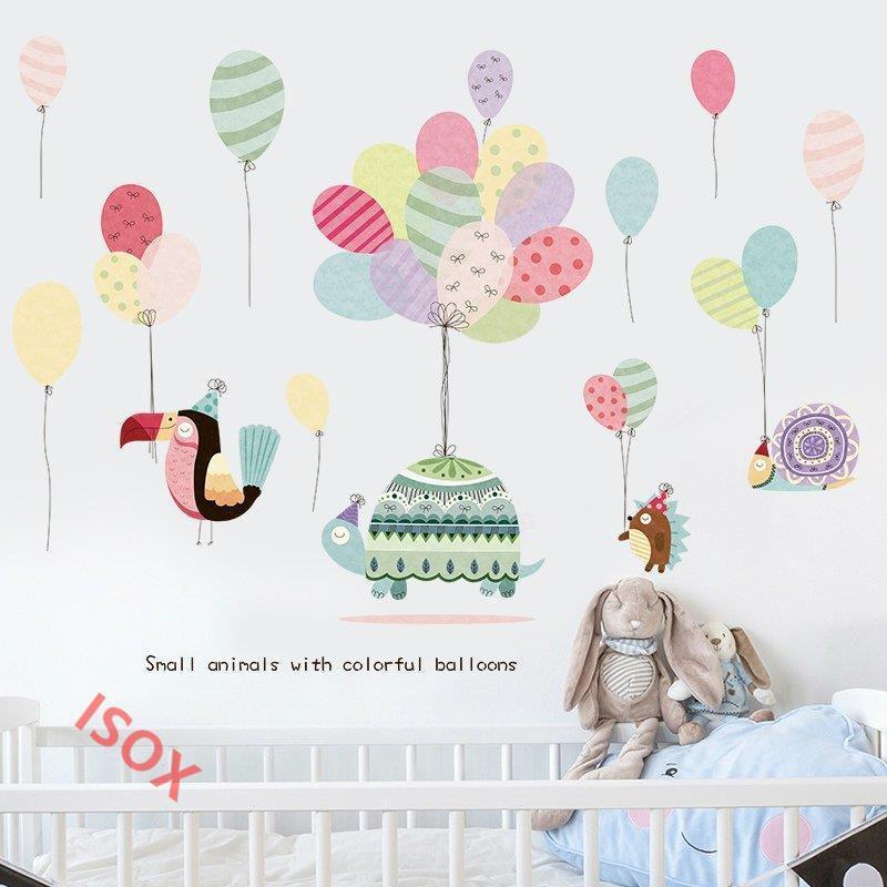 売れ筋がひ贈り物 ルームデコ ウォールステッカー 雑貨 インテリア 壁紙デコ グリーン 子ども部屋 キッズ キュート 風船 アニマル 壁紙シール その他テーブル カラー 1 Color Www Fattoriabacio Com
