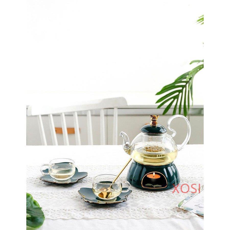21年レディースファッション福袋特集 おしゃれ コーヒーポット 急須セット ティーポット 北欧 プレゼント 熊 ベアー ガラス クリア ゴールド グリーン かわいい セット 湯飲み サイズ 6点セット Www Factana Com