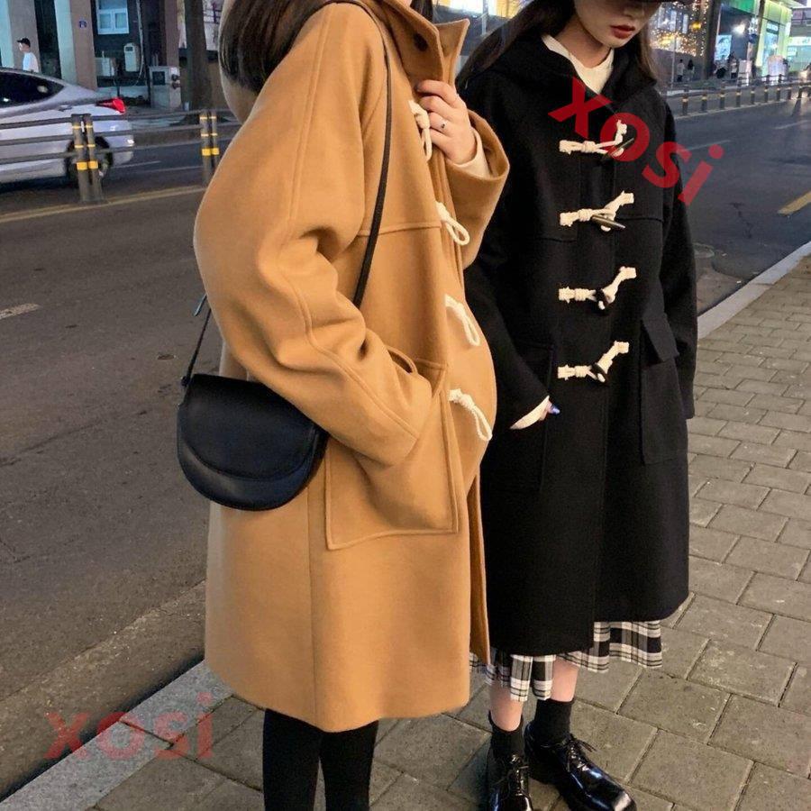 ダッフルコート レディース アウター ロング シンプル フェミニン 可愛い ルーズ カジュアル 秋冬 Sk373 Xosi 通販 Yahoo ショッピング