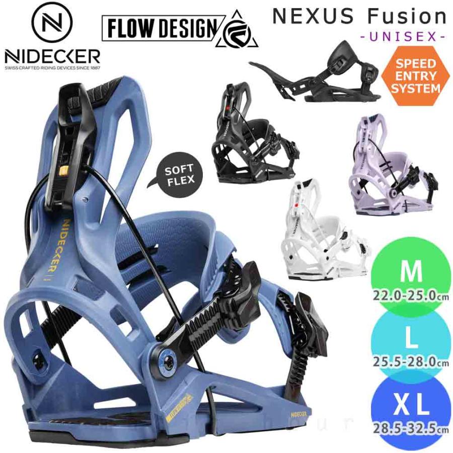 FLOWビンディング NEXUS レディース　サイズＳ　ブラック/ブルー NIDECKER（ナイデッカー） 予約商品 スノーボード ビンディング FLOW