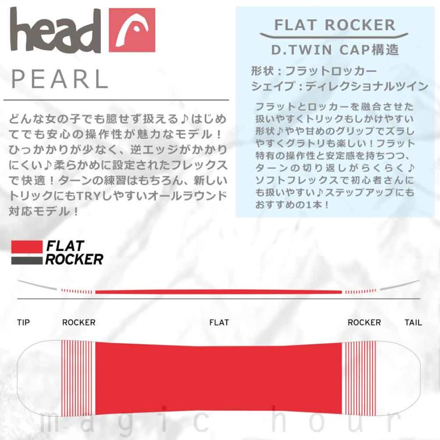 オシャレ！HEAD レディーススノーボードセット138cm 23cm HEAD スノーボード 板 レディース 2点 セット head ヘッド PEARL