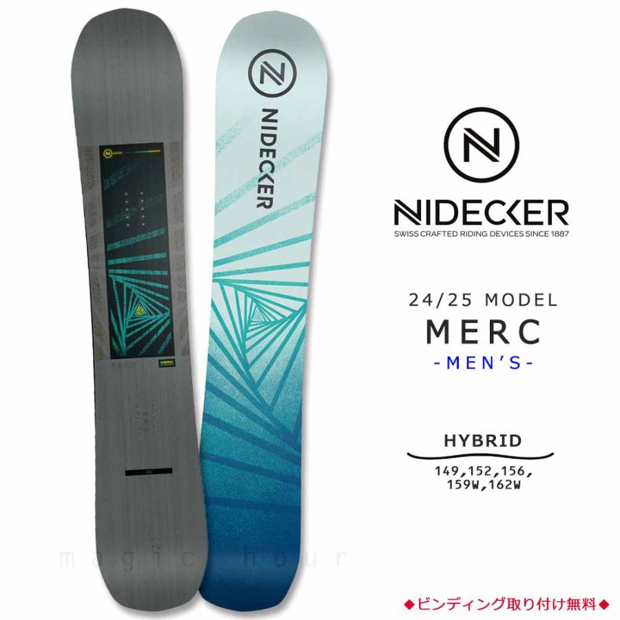 NIDECKER スノーボード 板 メンズ 単品 ナイデッカー MERC 2025