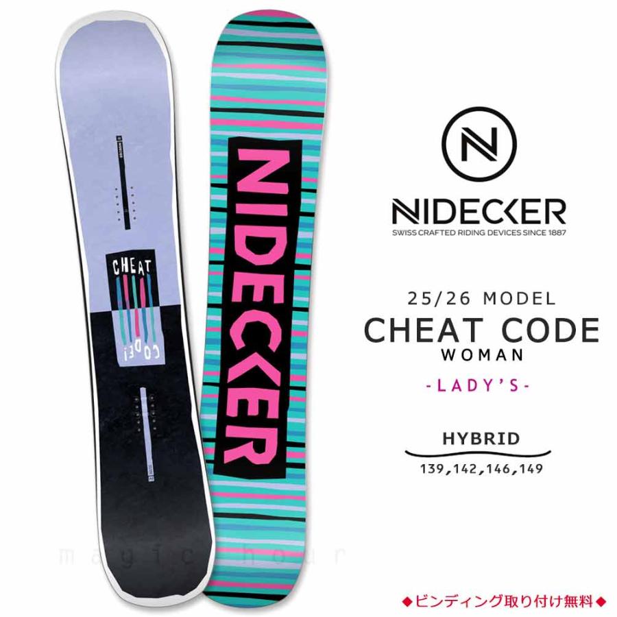 NIDECKER（ナイデッカー） スノーボード 板 レディース 単品 CHEAT