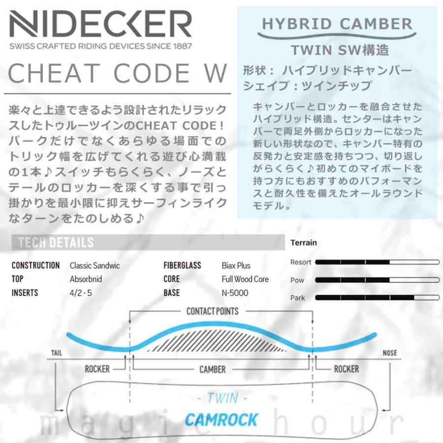 NIDECKER（ナイデッカー） スノーボード 板 レディース 単品 CHEAT