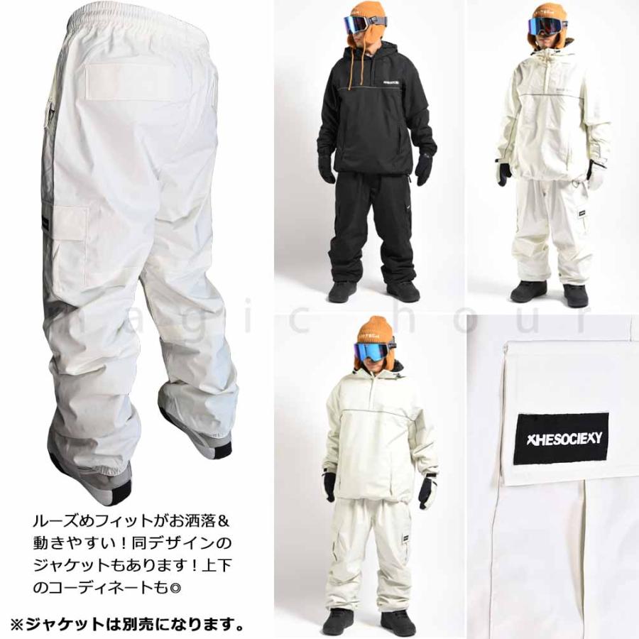 スノーボード ウエア パンツ ボード ウェア 下 スノボー 撥水 防水 透湿 ウェア ストレート ワイド ジョガー カーゴ メンズ レディース ブランド 白 黒 グレー |  | 02