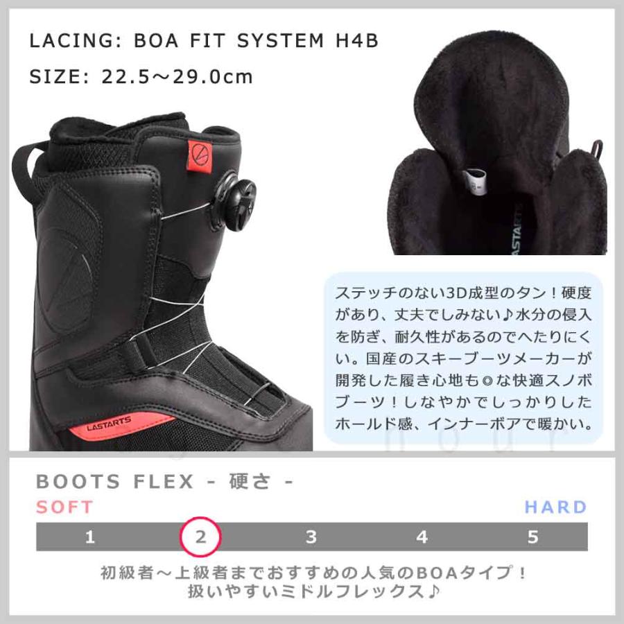 LASTARTS スノーボードブーツ 23.5〜24.5 BOA LASTARTS（ラスターツ） スノーボード ブーツ BOA メンズ レディース