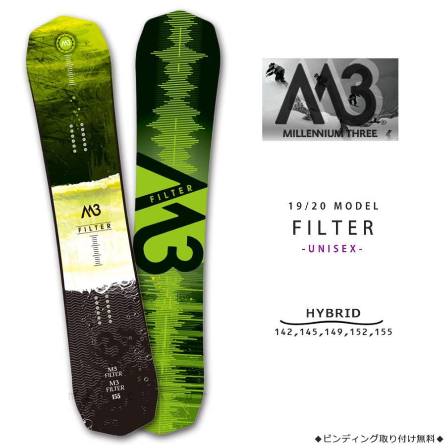 MILLENIUM THREE（ミレニアムスリー） スノーボード 板 メンズ 単品