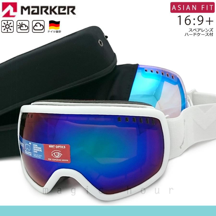 新品MARKERマーカー スキー、スノーボード ゴーグルアジアンフィット Amazon | MARKER マーカー スキー ゴーグル メンズ レディース