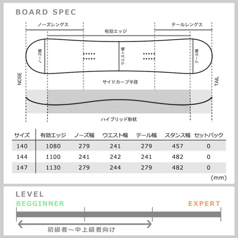 K2 スノーボード 板 レディース 単品 ケーツー SPELLCASTER ツイン