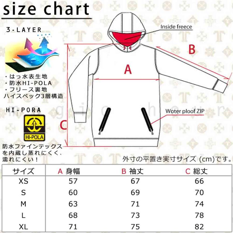 スノーボード パーカー スノボー 撥水 ウェア ジャケット メンズ レディース フード付き プルオーバー TECH NINE テックナイン 防風 防水 保温 裏フリース 白 黒｜xover-int｜05