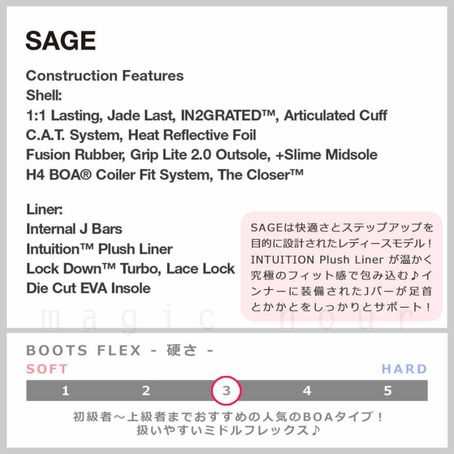 スノーボード ブーツ BOA レディース RIDE ライド SAGE ダイヤル