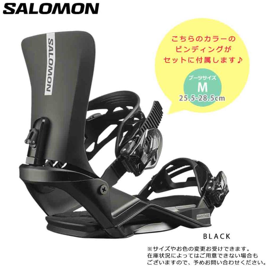 スノーボード 板 メンズ 2点 セット スノボ ビンディング 2024 SALOMON サロモン PULSE ブランド グラトリ ハイブリッド キャンバー ボード 黒 白 緑 ブラック｜xover-int｜03