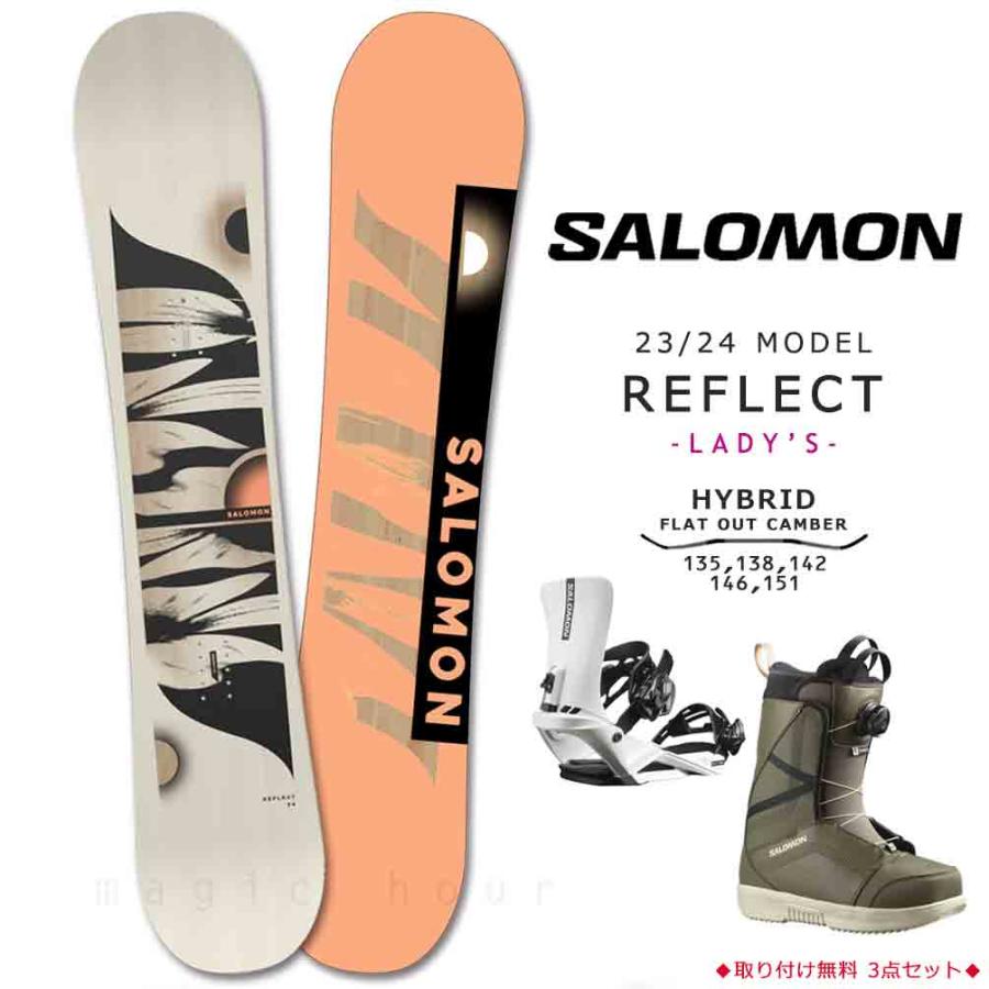 SALOMON スノーボード 板 レディース 3点 セット スノボ