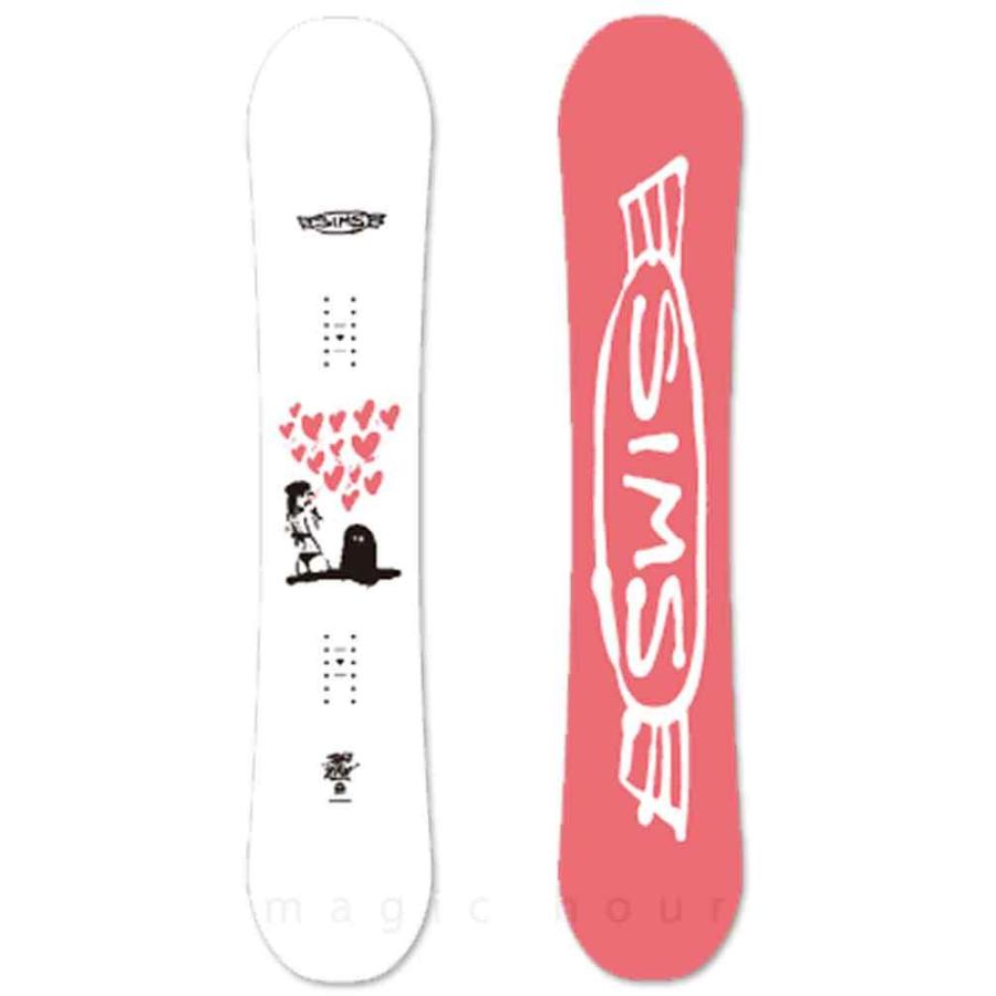入園入学祝い セット 2点 レディース 板 スノーボード 白 149 146 142 138 21 22 ブランド ボード スノボー スノボ Sims かわいい ピンク ホワイト ブランド お洒落 ボード キャンバー ハイブリッド 初心者 スノボー 22 Fun So シムス スノーボード