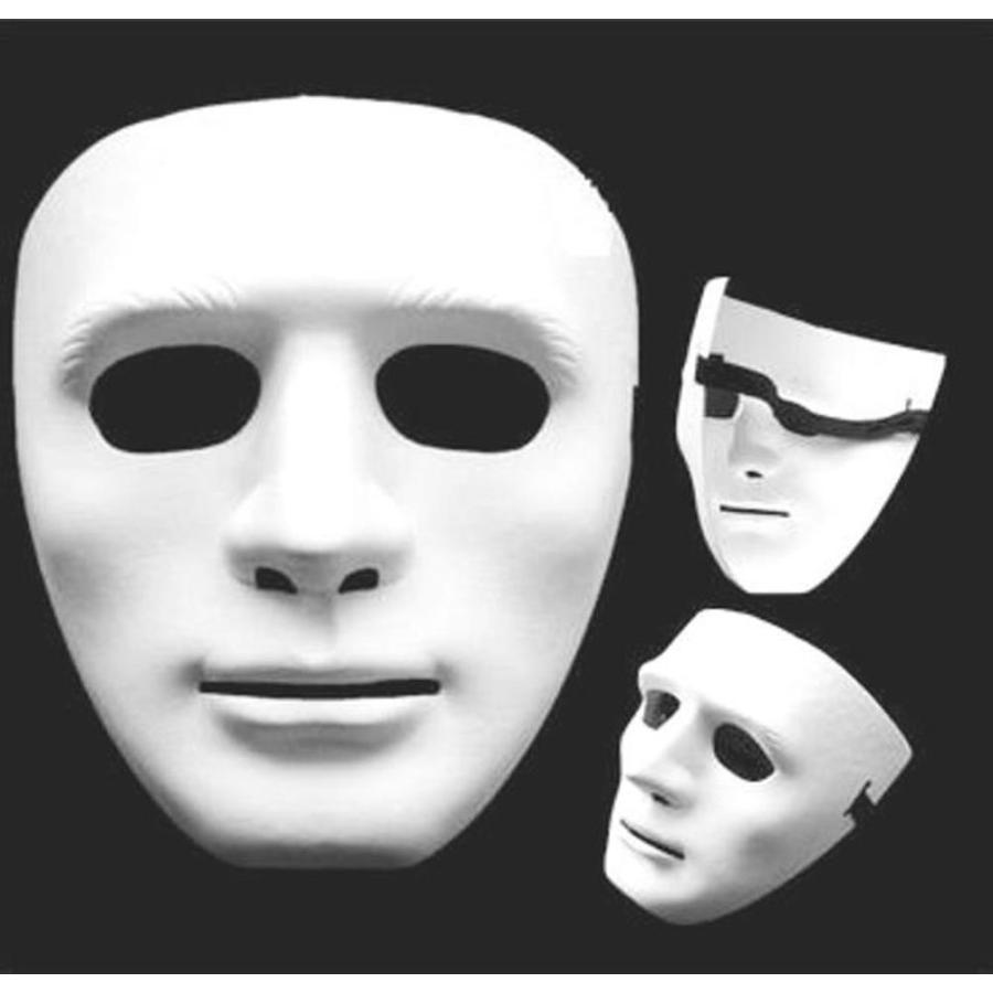 無地 ホワイト 仮面 人面 サバゲー ヒップホップ ダンス お面 フェイス