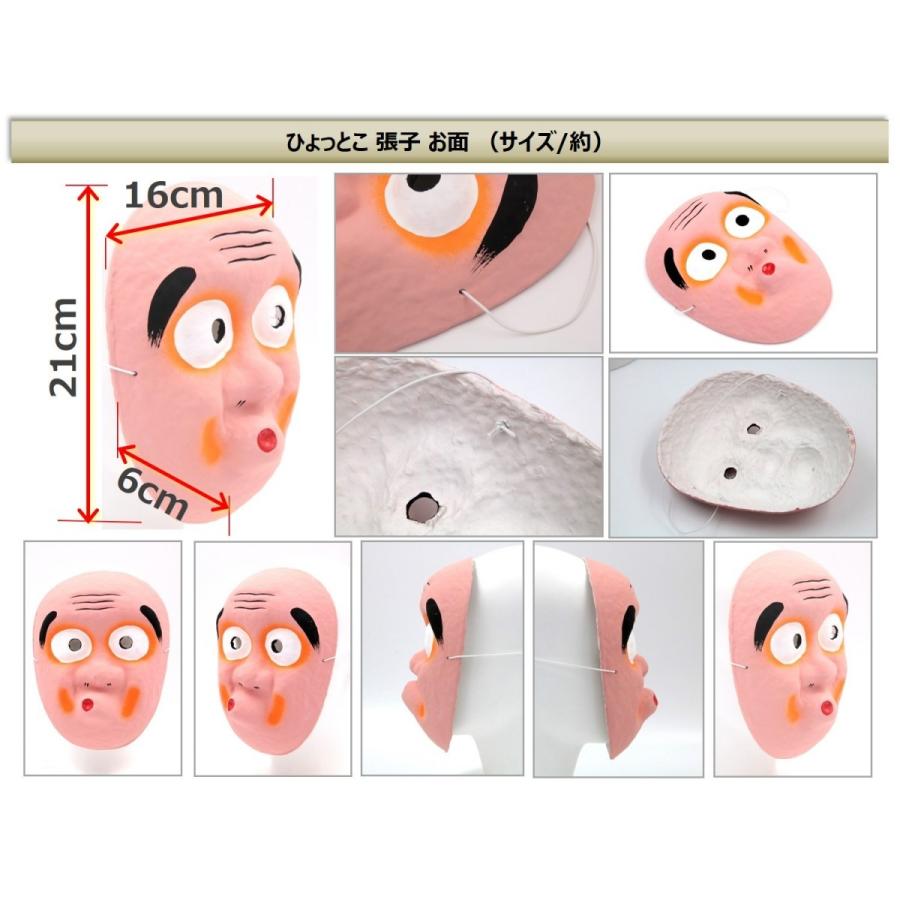 ひょっとこ おかめ 張子 お面 頬被り 豆絞り 田楽 祭り 舞い 踊り 道化