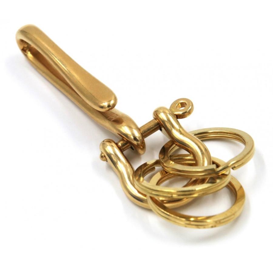 真鍮 ブラス ツリバリ フック ベルトループ 吊り下げ ホルダー キーリング キーホルダー キーチェーン 黄銅L | ブランド登録なし | 02
