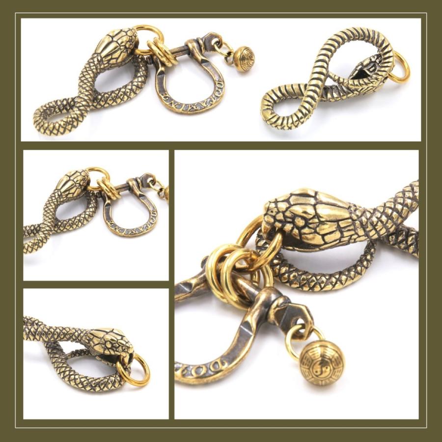 真鍮 ブラス 蛇 スネーク ベルトフック キーリング ツリバリ フック