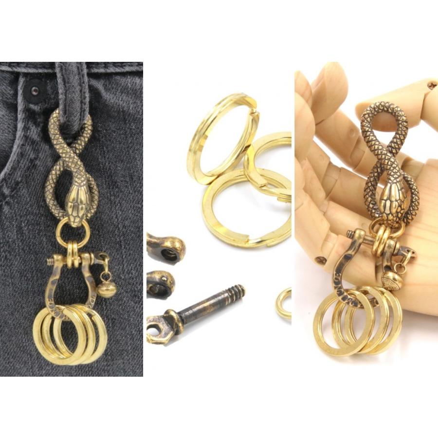 真鍮 ブラス 蛇 スネーク ベルトフック キーリング ツリバリ フック