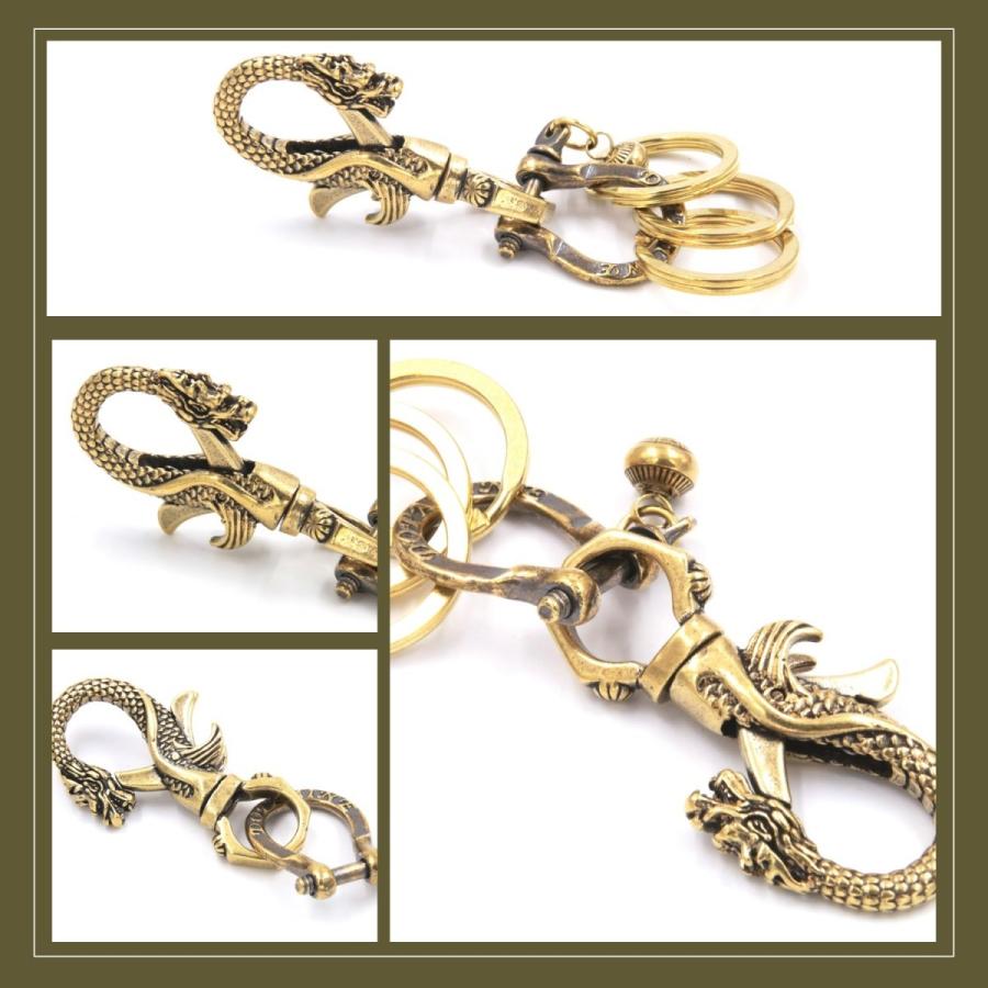 真鍮 ブラス キーホルダー キーリング ナスカン フック ベルトループ