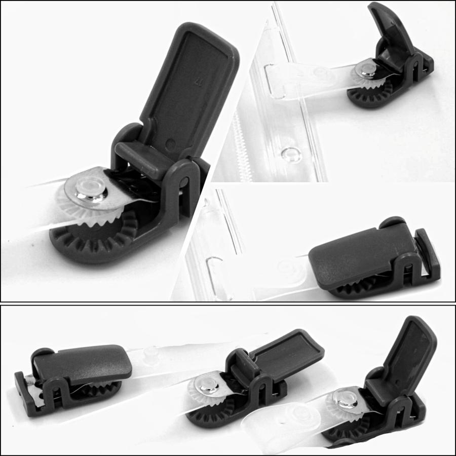 名札クリップ バンドクリップ ネームホルダー 移動ポケット IDカード