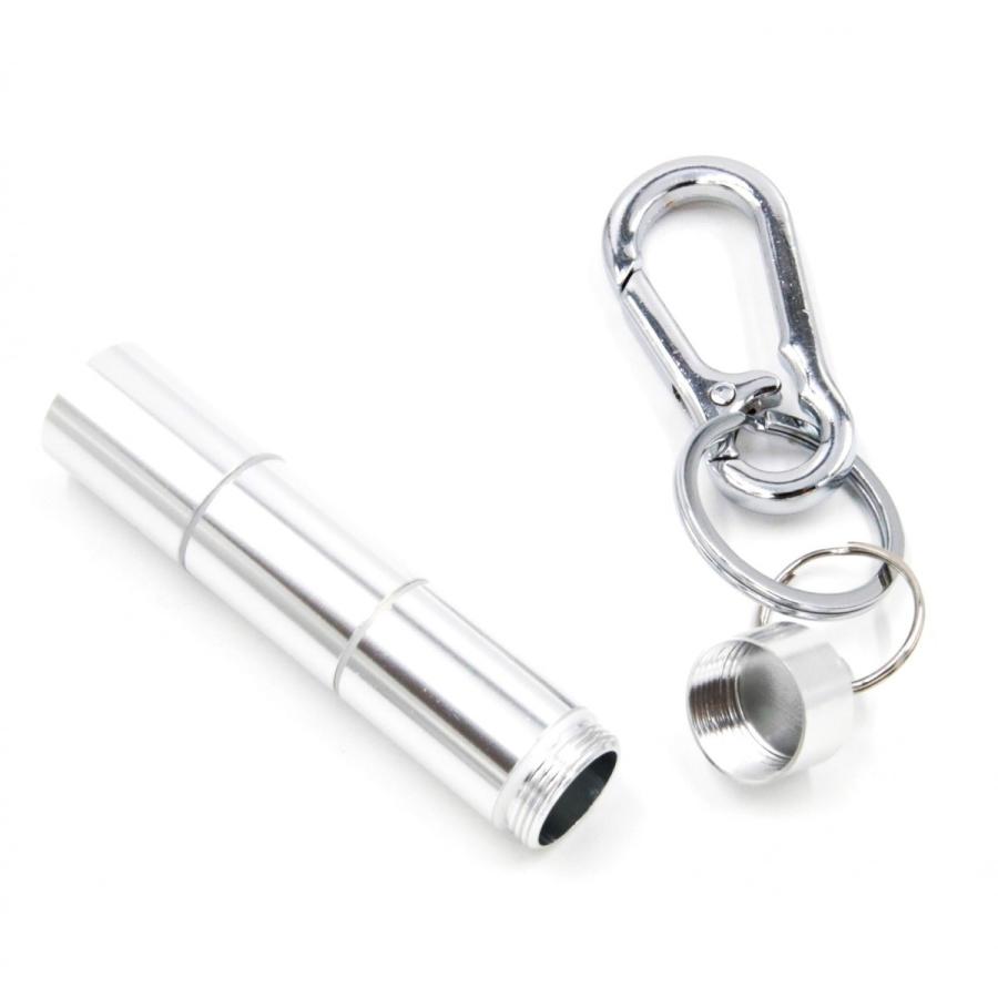 携帯用 ピルケース ネックレス ペンダント キーホルダー アルミ