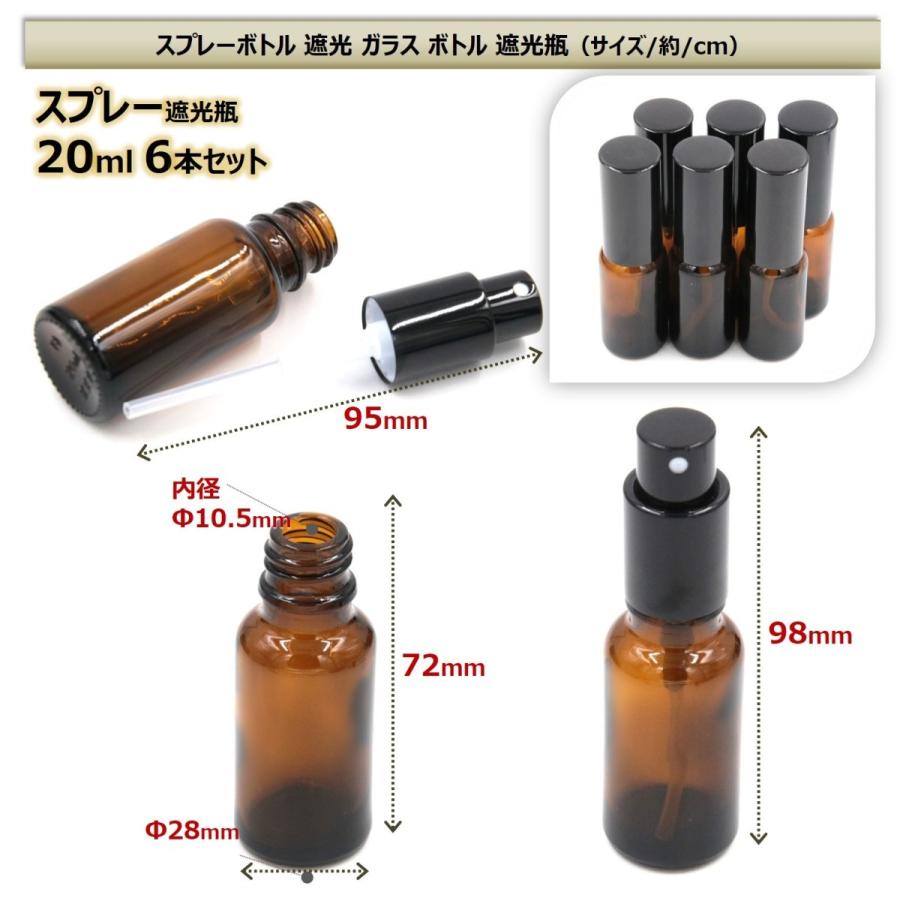 スプレーボトル 遮光 ガラス ボトル 遮光瓶 霧吹き スプレー容器 香水