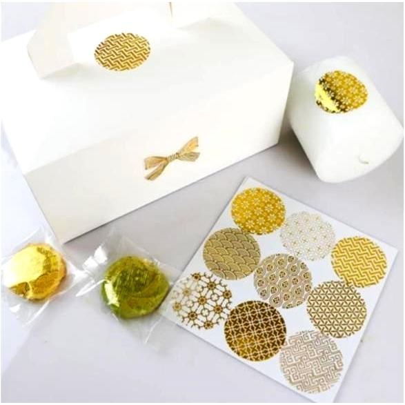 透明 ゴールド 封印 封かん シール 模様 ギフトシール 招待状 案内状