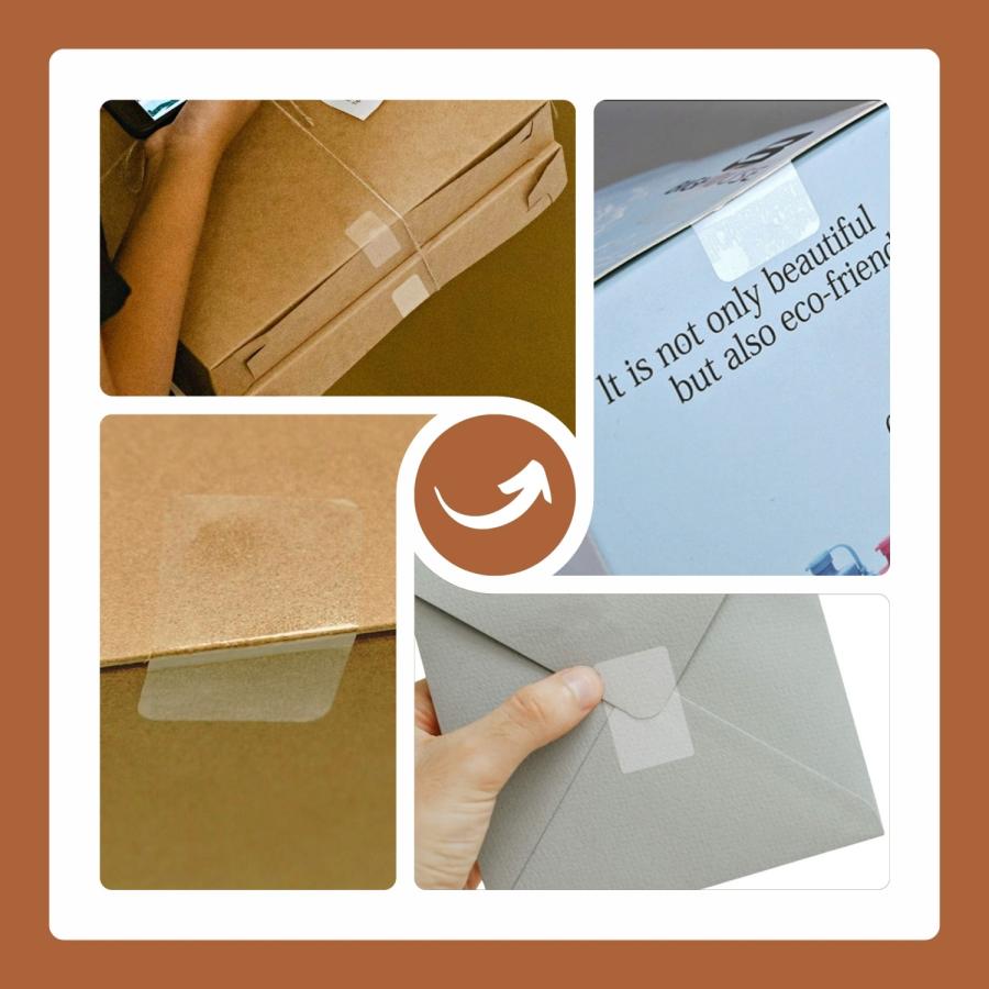 約60000枚 強粘着 封印シール 四角型 長方形 強力粘着