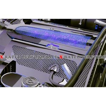 シボレー コルベット C5 / Z06 1997-2004 エンジンカバー LEDイルミネーション ブルー