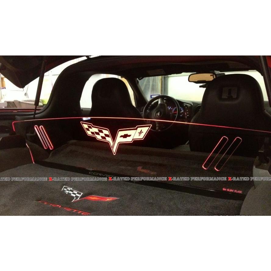 シボレー コルベット C6 クーペ ウィンドディフレクター LED 
