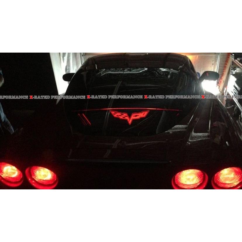 シボレー コルベット C6 クーペ ウィンドディフレクター LED 