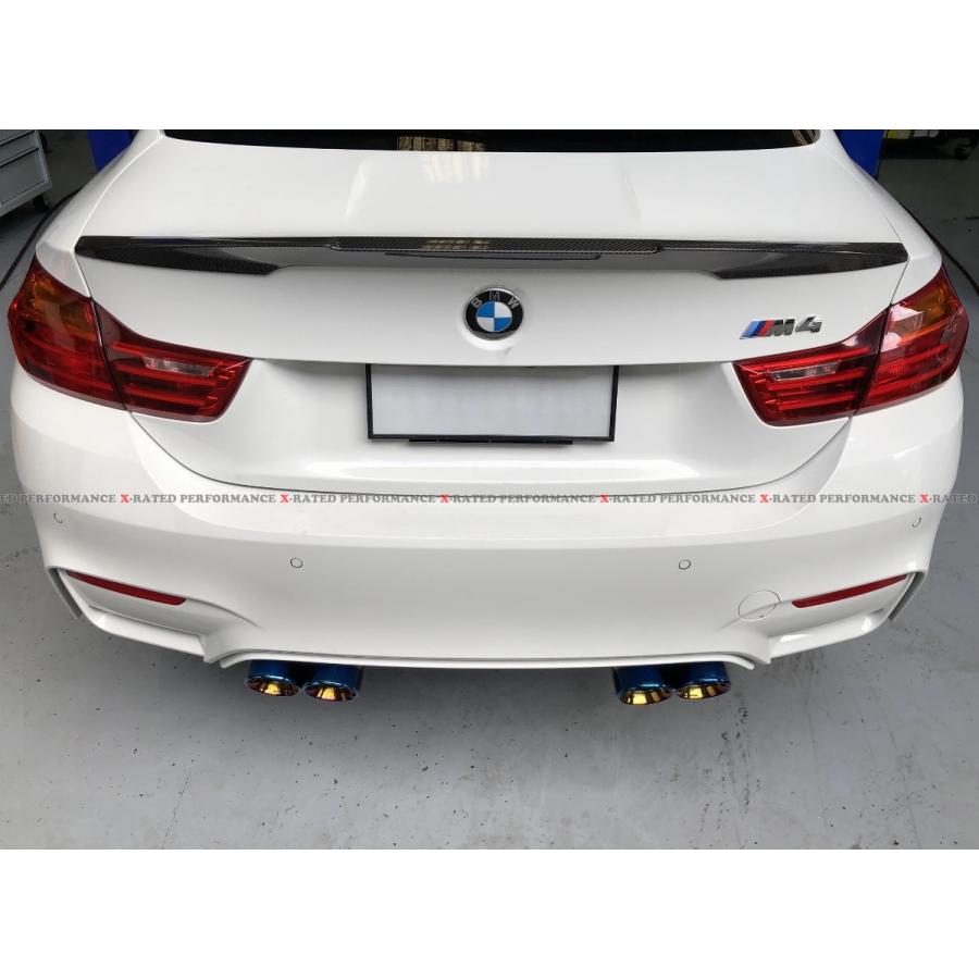 BMW M4 F82 マフラーカッター チタニウムブルー : X-RATED