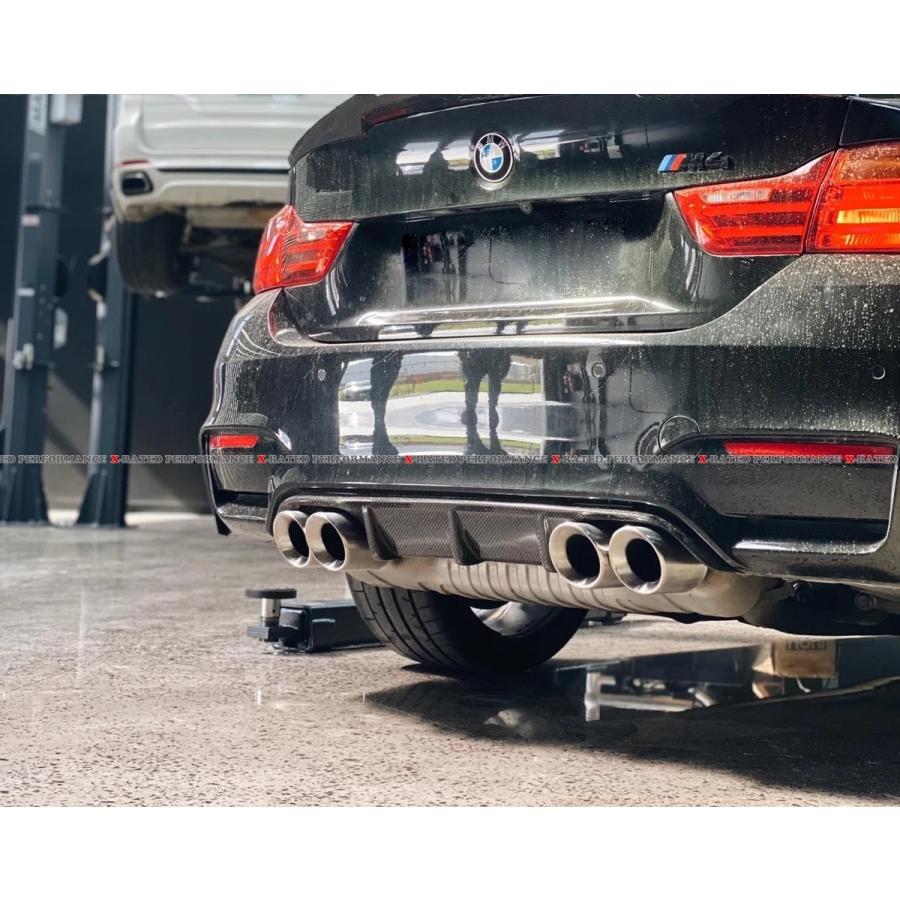 BMW F80 F82 M3 M4 マフラーカッター BMW M4 F82 マフラーカッター チタニウムブルー : X-RATED