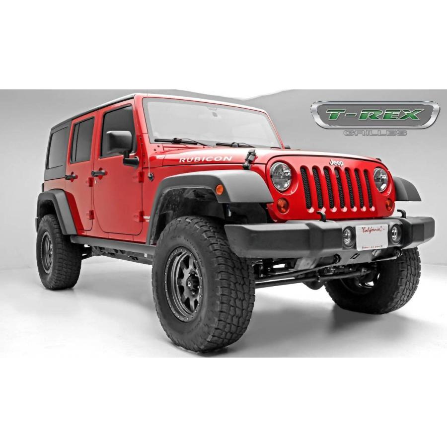 ジープjeepラングラーjkグリル 最新のブラック ABS フロントグリルジープラングラー JK 2007