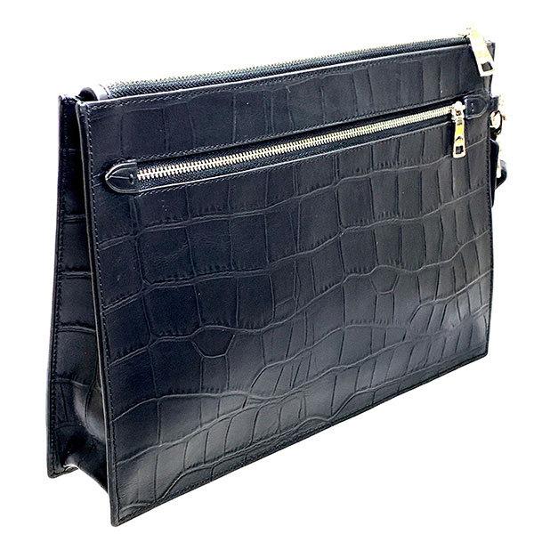 送料無料 コーチ ポーチ メンズ COACH 小物 エンボスド クロコ レザー ストラクチャード ポーチ F73151 QB/BK ブラック コーチ ポーチ クロコ レザー ストラクチャード