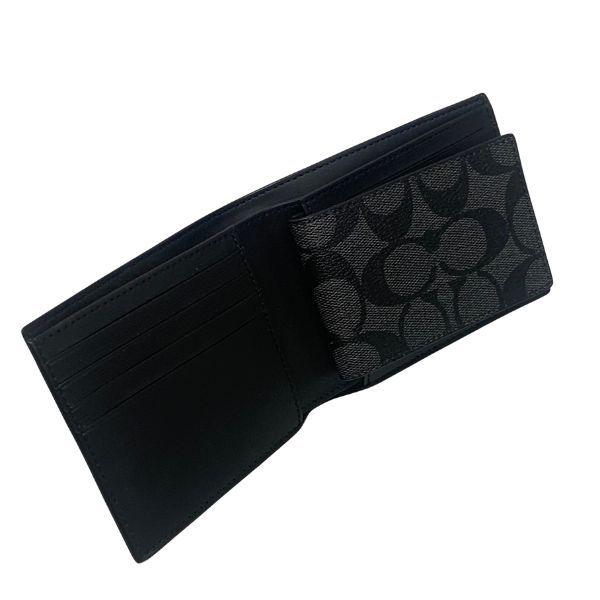 coach 折り財布 シグネクチャー ブラック 小銭入れ付き men's 新品 楽天市場】コーチ COACH 財布 メンズ PVCコーティングキャンバス