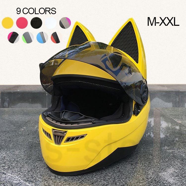爆安セール バイク用オフロード 猫耳 フルフェイスヘルメット 可愛い 大人気 Original Design 角付き オリジナル 毎回完売 Www Parkbanabithi Org In