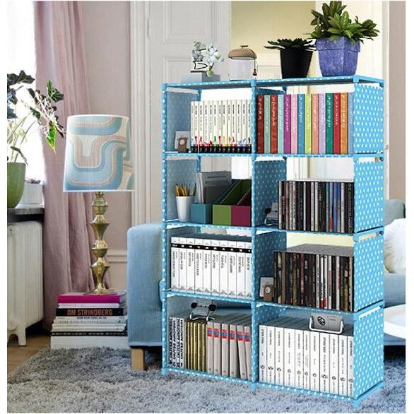 収納ボックス　本棚　家具　整理整頓　ボックス　ヴィンテージ　新品 本棚 大容量 収納ラック ワイヤー 2列4段 組み立て式 整理棚 衣類収納