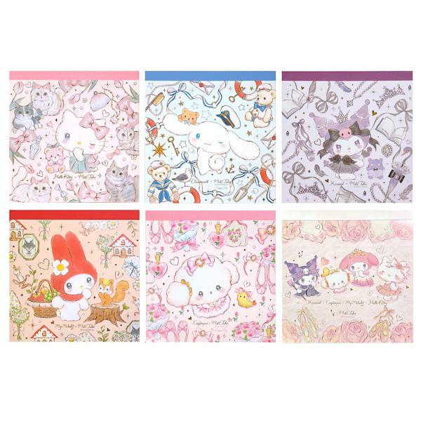 サンリオ　メモセット②⭐️レア⭐️今だけの特別価格 サンリオキャラクターズ × たけいみき メモパッド 6種類セット : ぶん