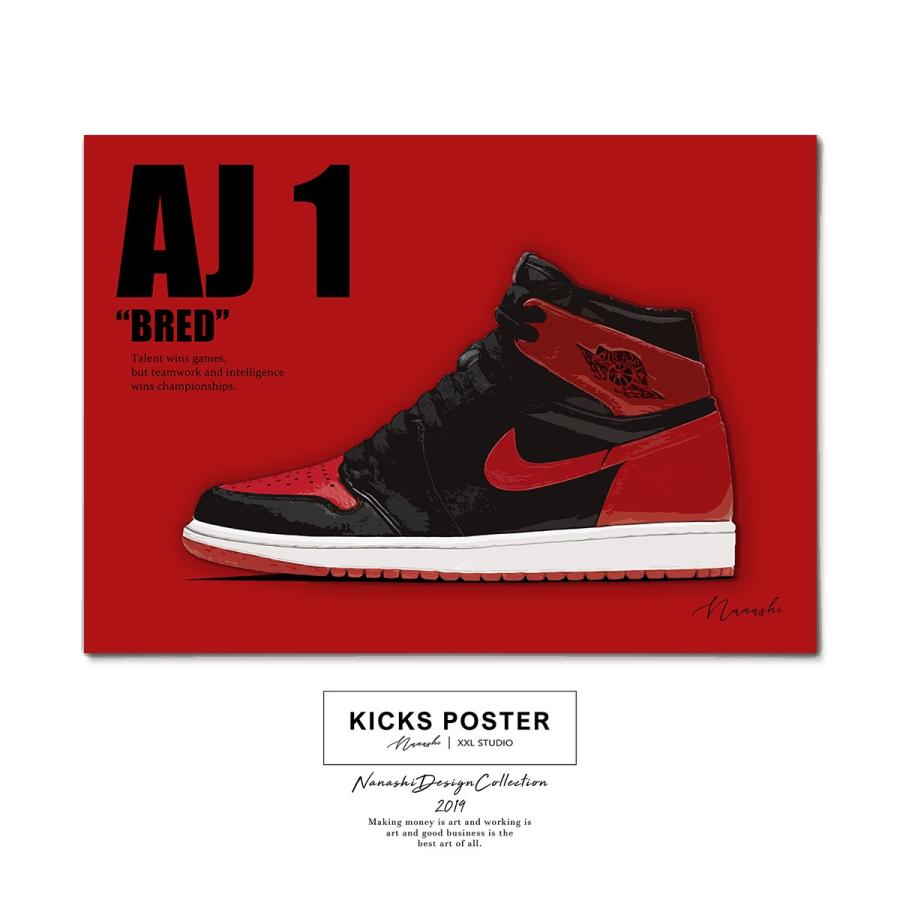Aj1 ブレッド スニーカーポスター キックスポスター 送料無料 ポスターフレーム付き Aj1 05 Aj1 05 Kicks Poster 通販 Yahoo ショッピング
