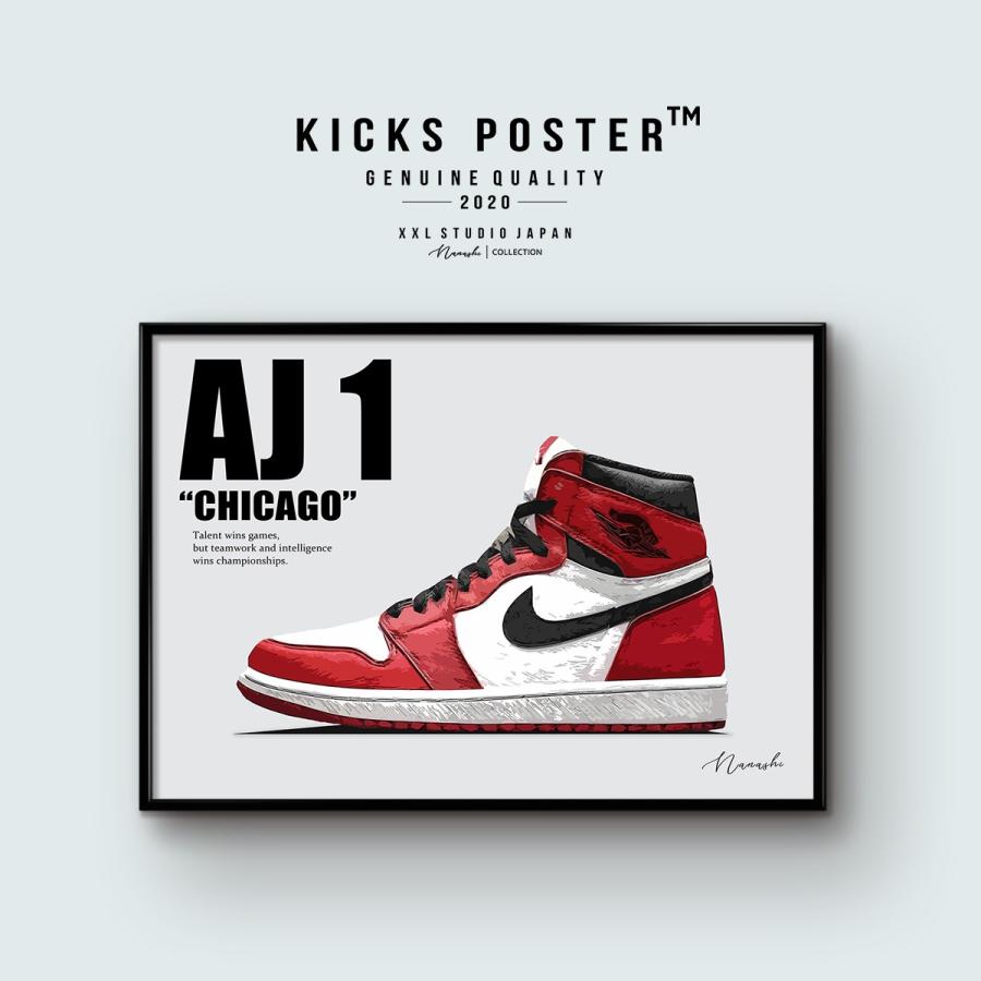 NIKE AJ1 CHICAGO 美術品　工芸品　鑑賞用 Reimagined Chicago Air Jordan 1 Custom - JBFcustoms