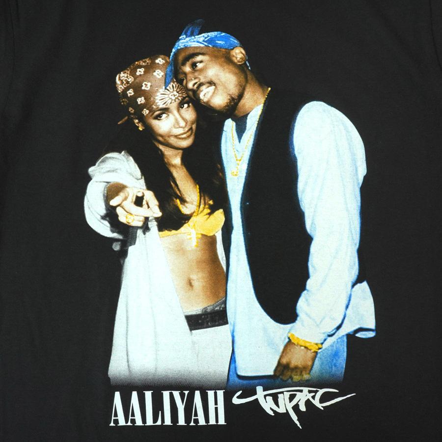 メンズ Tシャツ【クリックポスト対応可】2PAC AALIYAH TEETUPACアリーヤ Tシャツブラック 黒ラップT アーティスト 歌手 ミュージック ギャングスタレジェンド ラ｜xxxtmw｜03