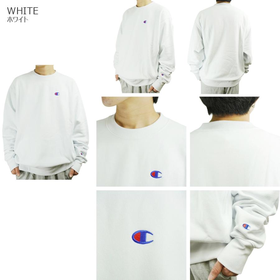 チャンピオン CHAMPIONメンズ トレーナーREVERCE WEAVE CREWリバースウィーブクルーWHITE(ホワイト)白 USAモデル シンプル刺繍 スウェット カットソー スポーツ｜xxxtmw｜02